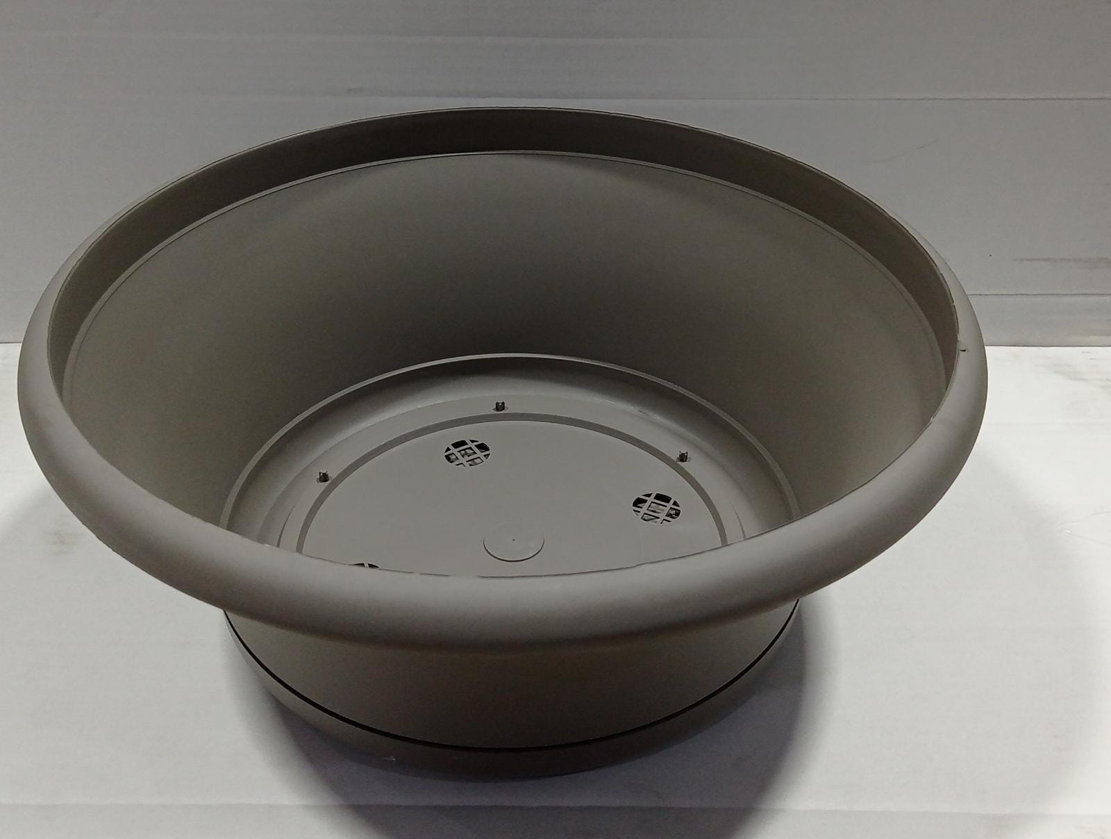 Record Saksı Oval Altlıklı Mat Gri  Çap 35cm