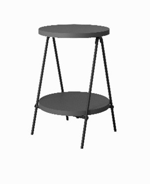 Yan Sehpa Essel Antrasit 42*35cm