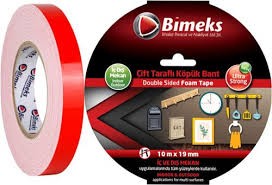 Çift Taraflı ExtraGüçlü Köpük Montaj Bandı19mmx2mt