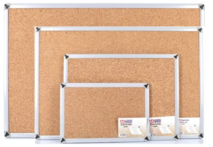 Aluminum Framed Hanging Cork Board 60*90