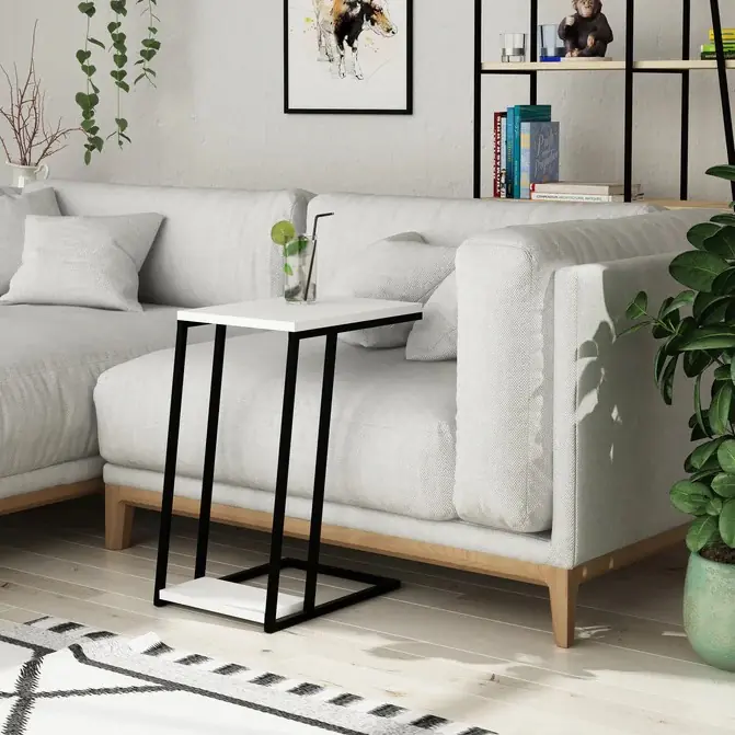 Yan Side Table Pal White 57*40*30cm