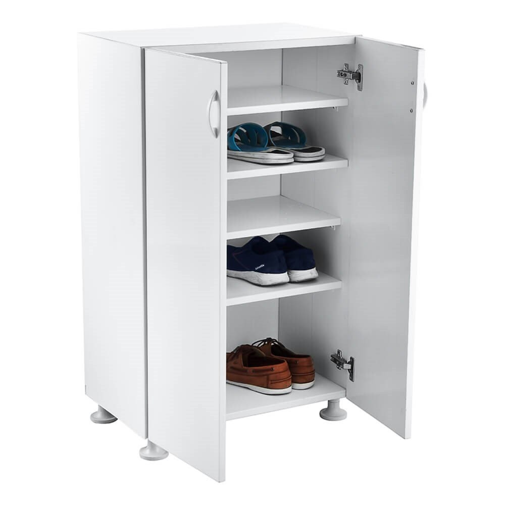 Ayakkabılık Akasya PVC  2 Kapaklı Beyaz 100x60x38c