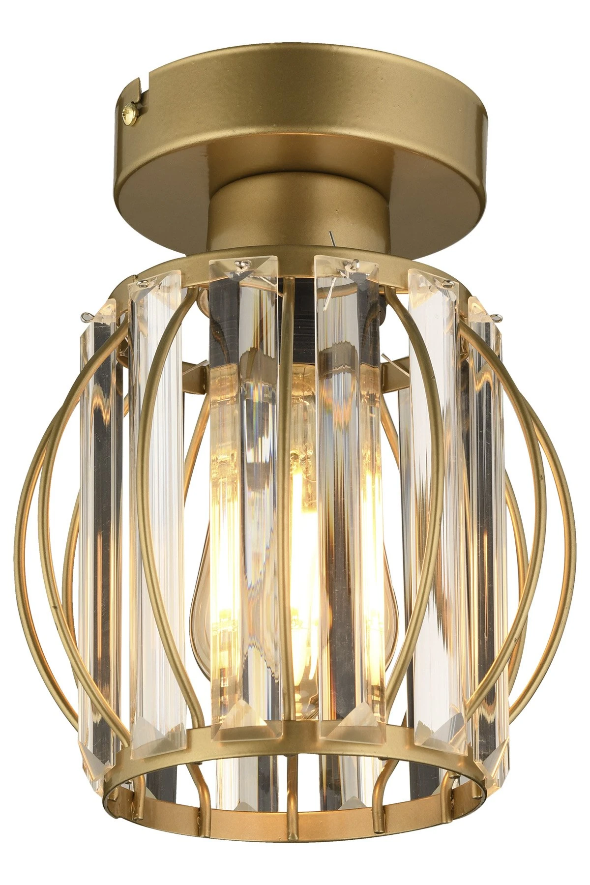 Lilly Tekli Avize Kristal Taşlı Antik