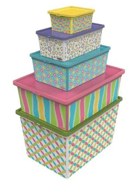 SAKLAMA KUTU SETİ 5'Lİ TREND BOX VIBRANT