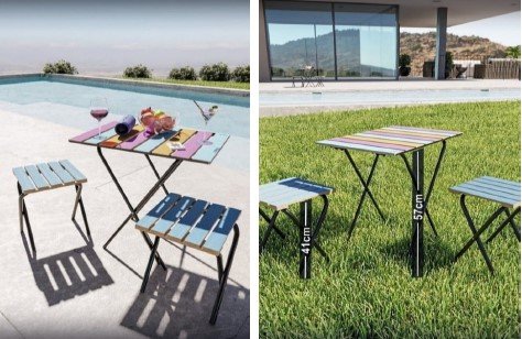 Bistro Set 2+1 57x40x60cm