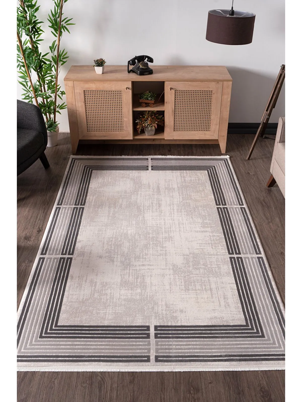 Bamboo Halı Gri 80x150