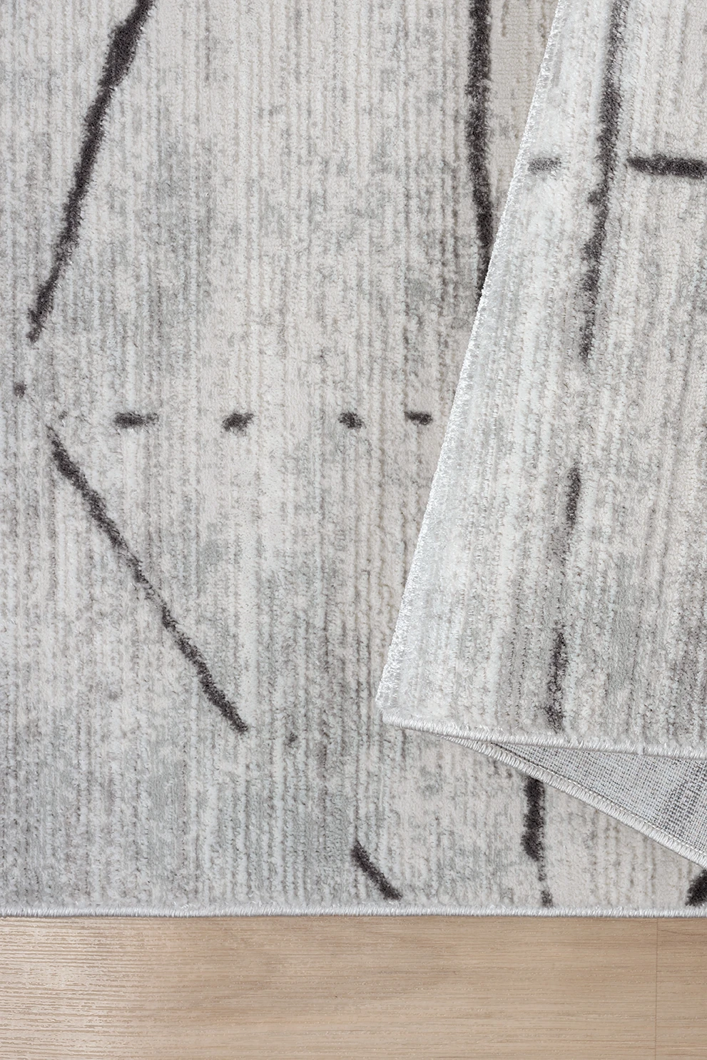 Parla Dokuma Halı Çizgili Gri 100x200