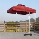 Şemsiye Kare Mega+Bidon Set 2,2x2,2m Bordo