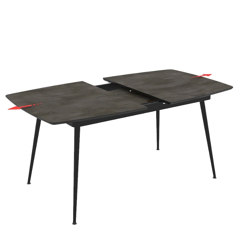 Masa Yense Dining Irony Mat Siyah 145*40cm