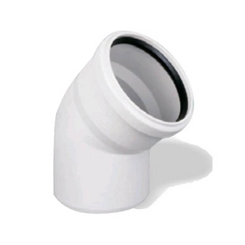 PVC  Açık Dirsek 75/45º