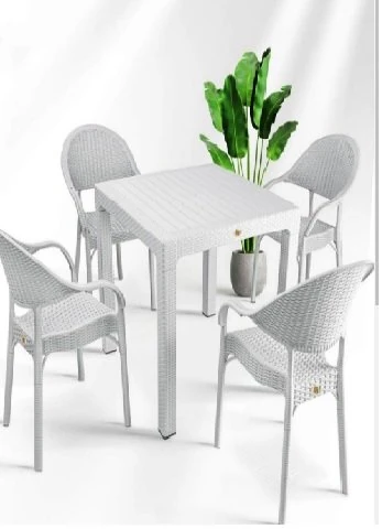 Masa Takımı Camsız Atlantis 4lü 90x90cm Krem