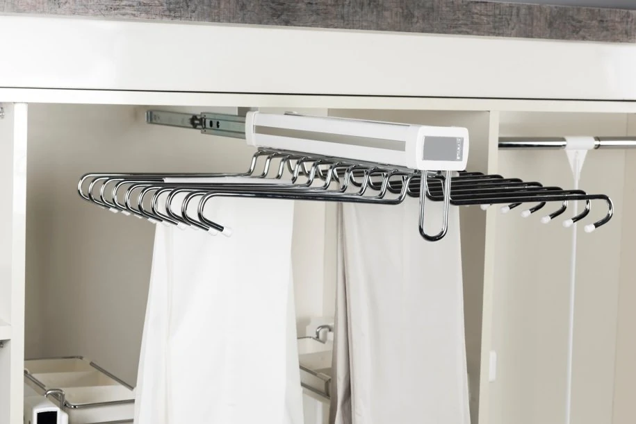 Alüminyum Beyaz Pantolon Askısı İkili Frenli