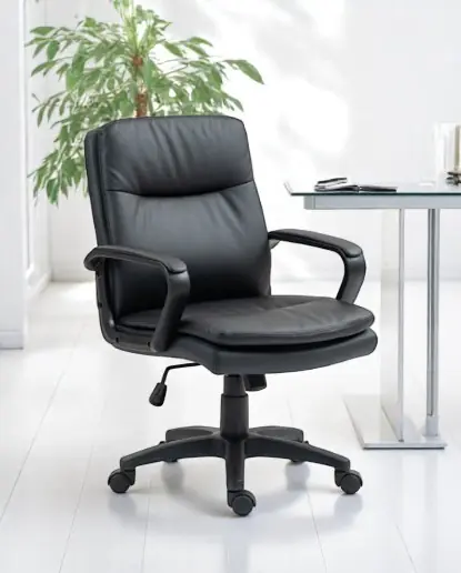 Manager Chair Leather Black