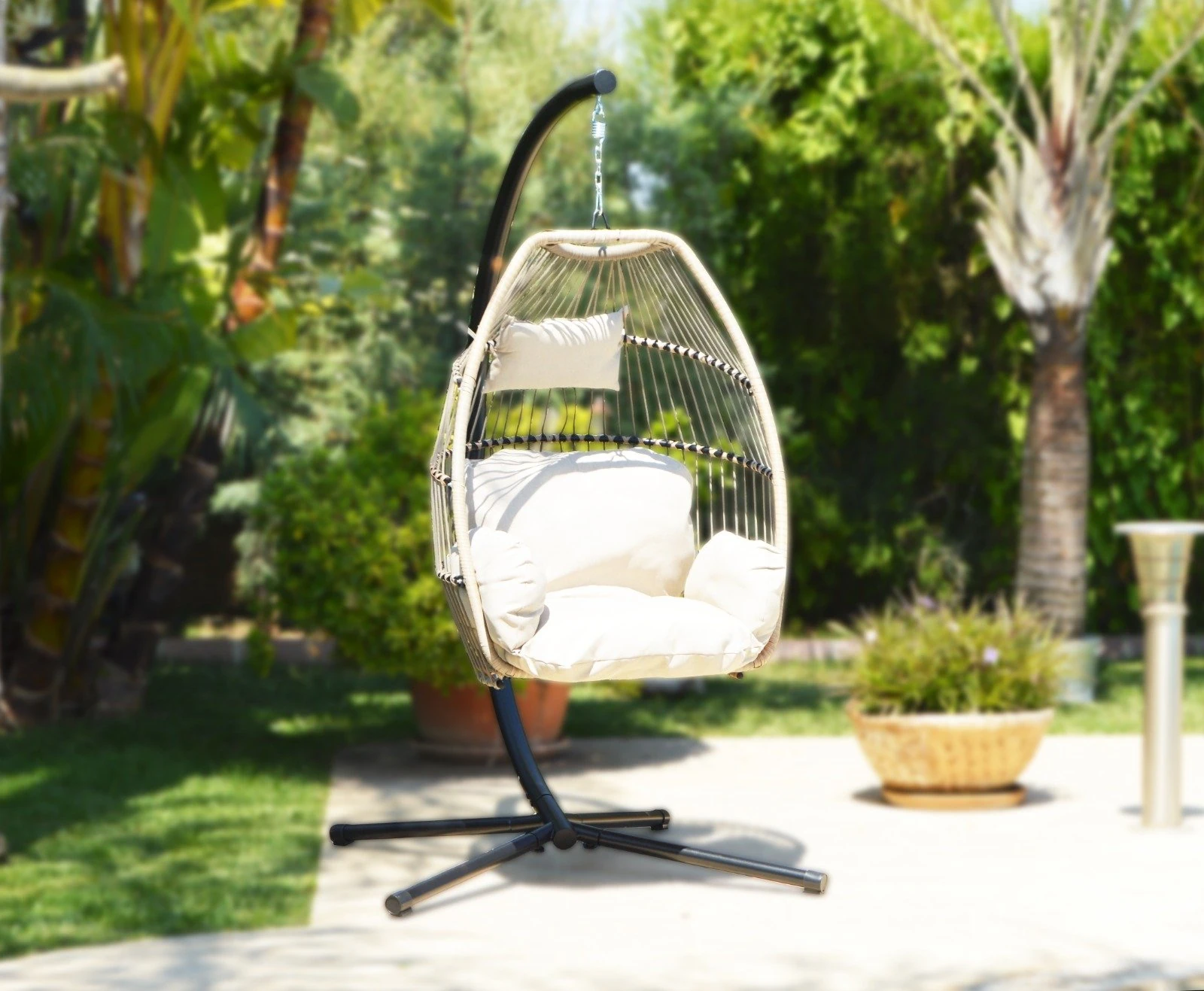 Toscana Tek Kişilik Rattan Salıncak