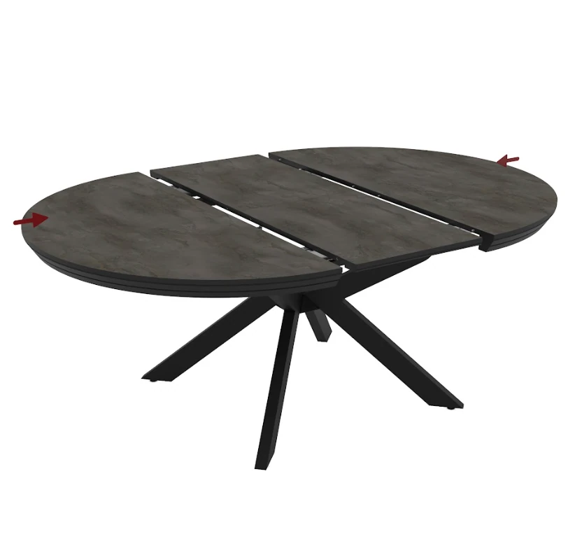 Masa Madrid Meli İrony Mat 135-180*135*77cm