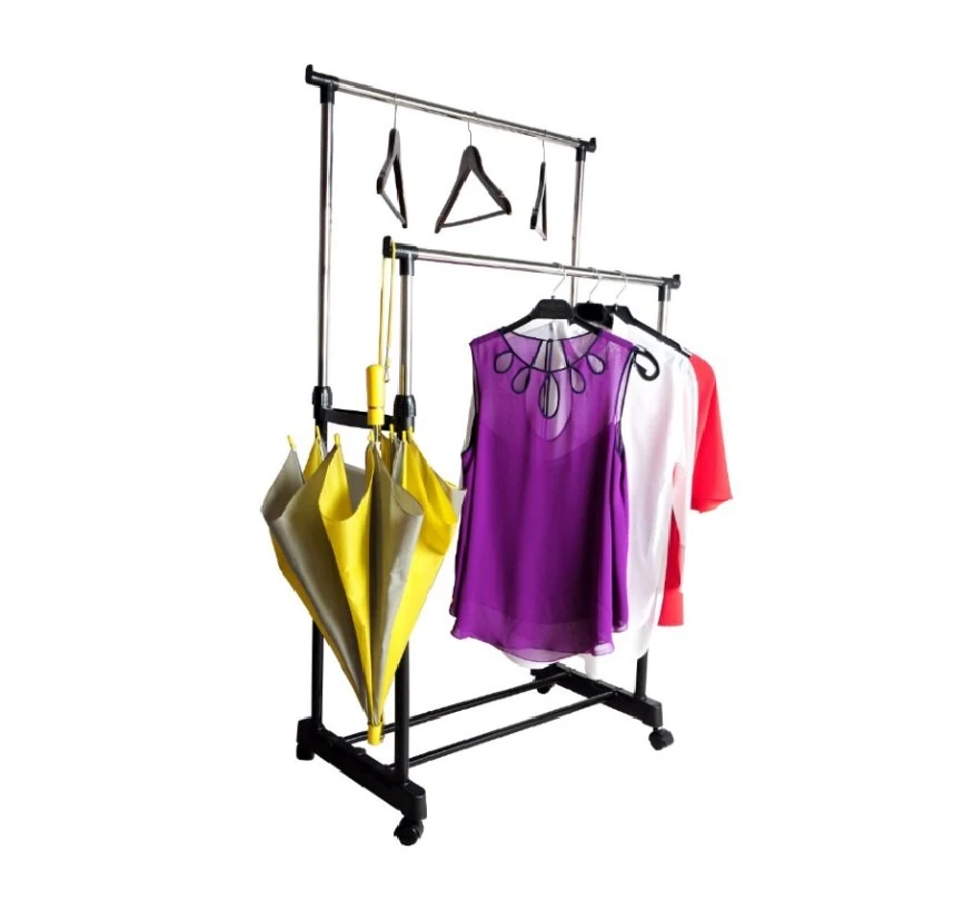 Tekerlekli  Askılık İkili 156x80x43 cm