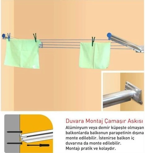 Çamaşır Askılığı Duvara Montaj