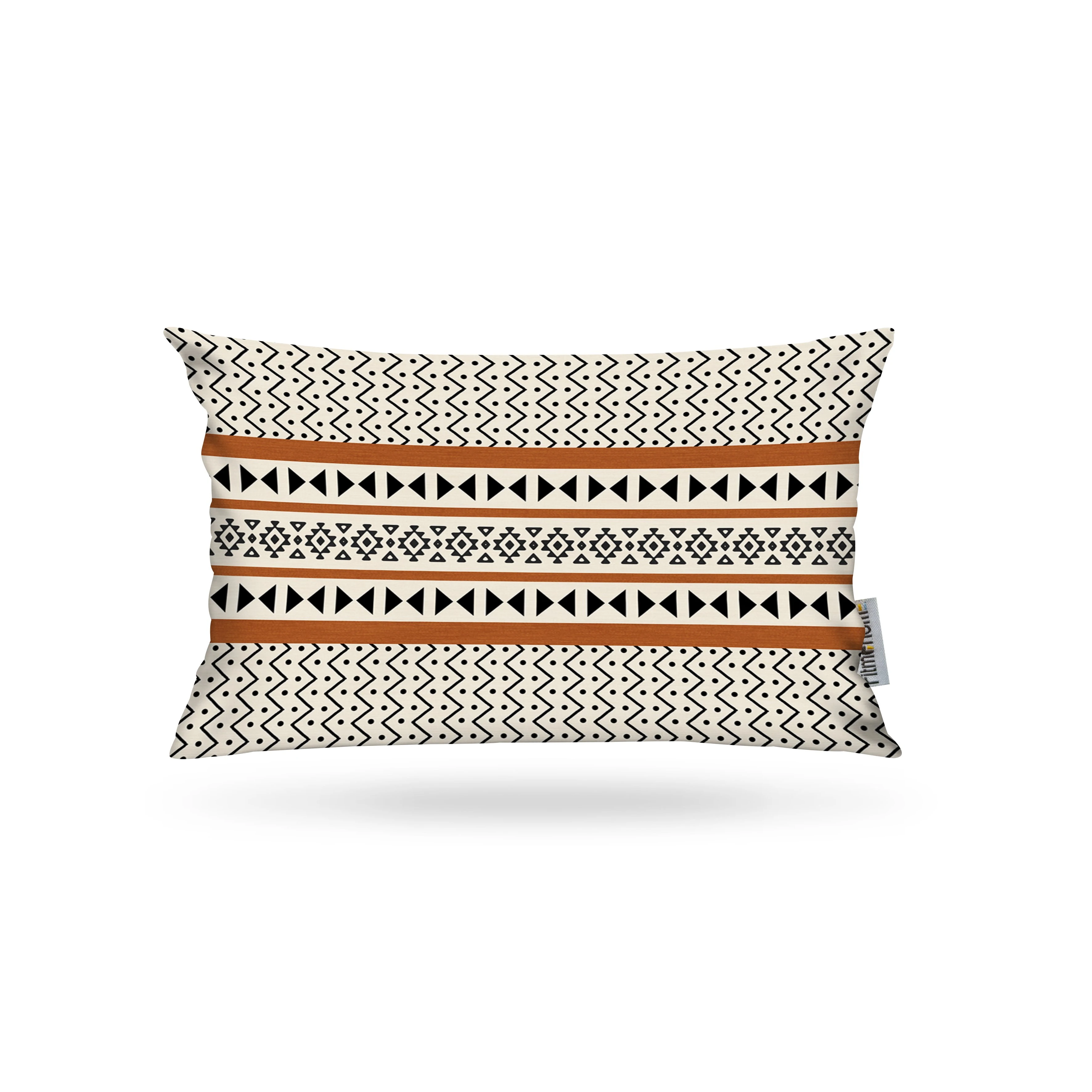 Kırlent Kılıfı İsk. Etn Desen Siyah-Beyaz 35x50cm