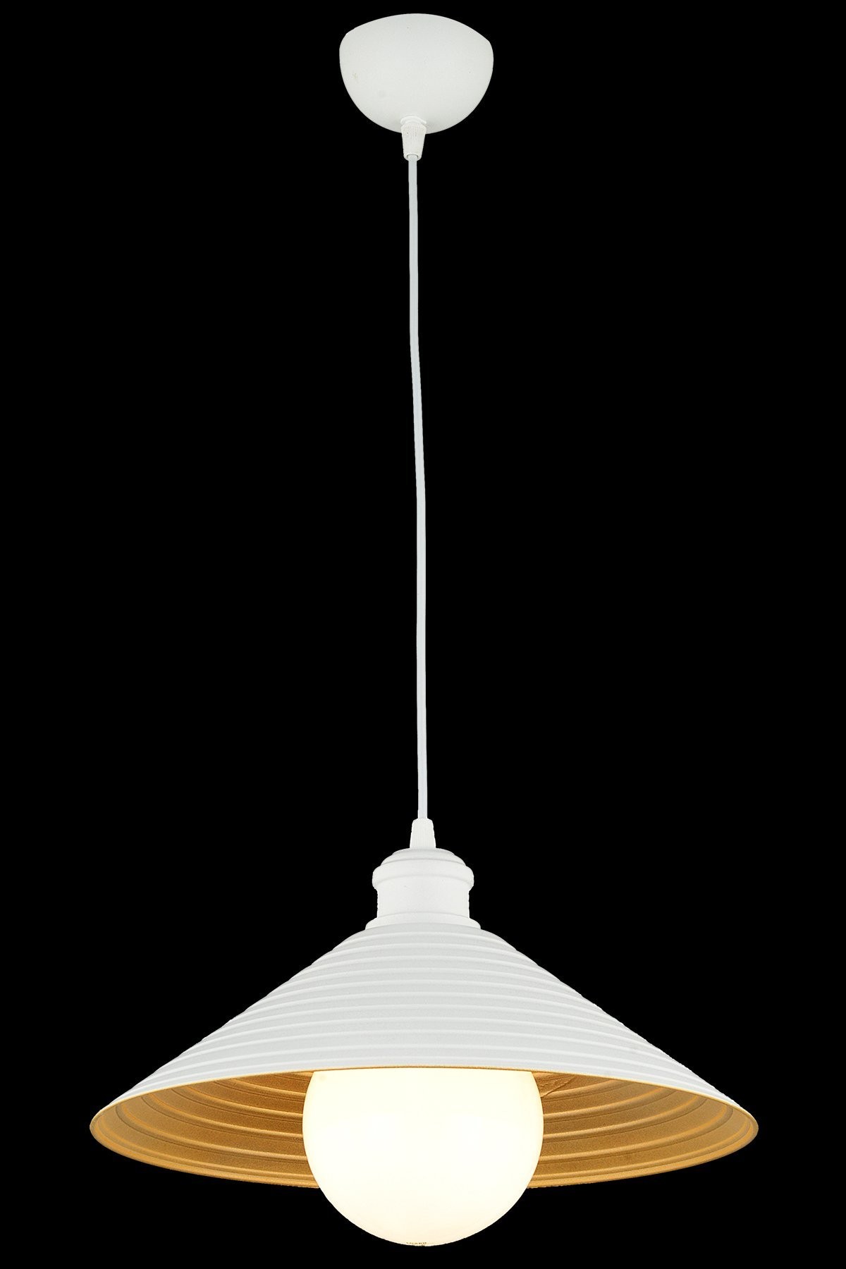 Metal Sarkıt Avize 35cm Altın-Beyaz
