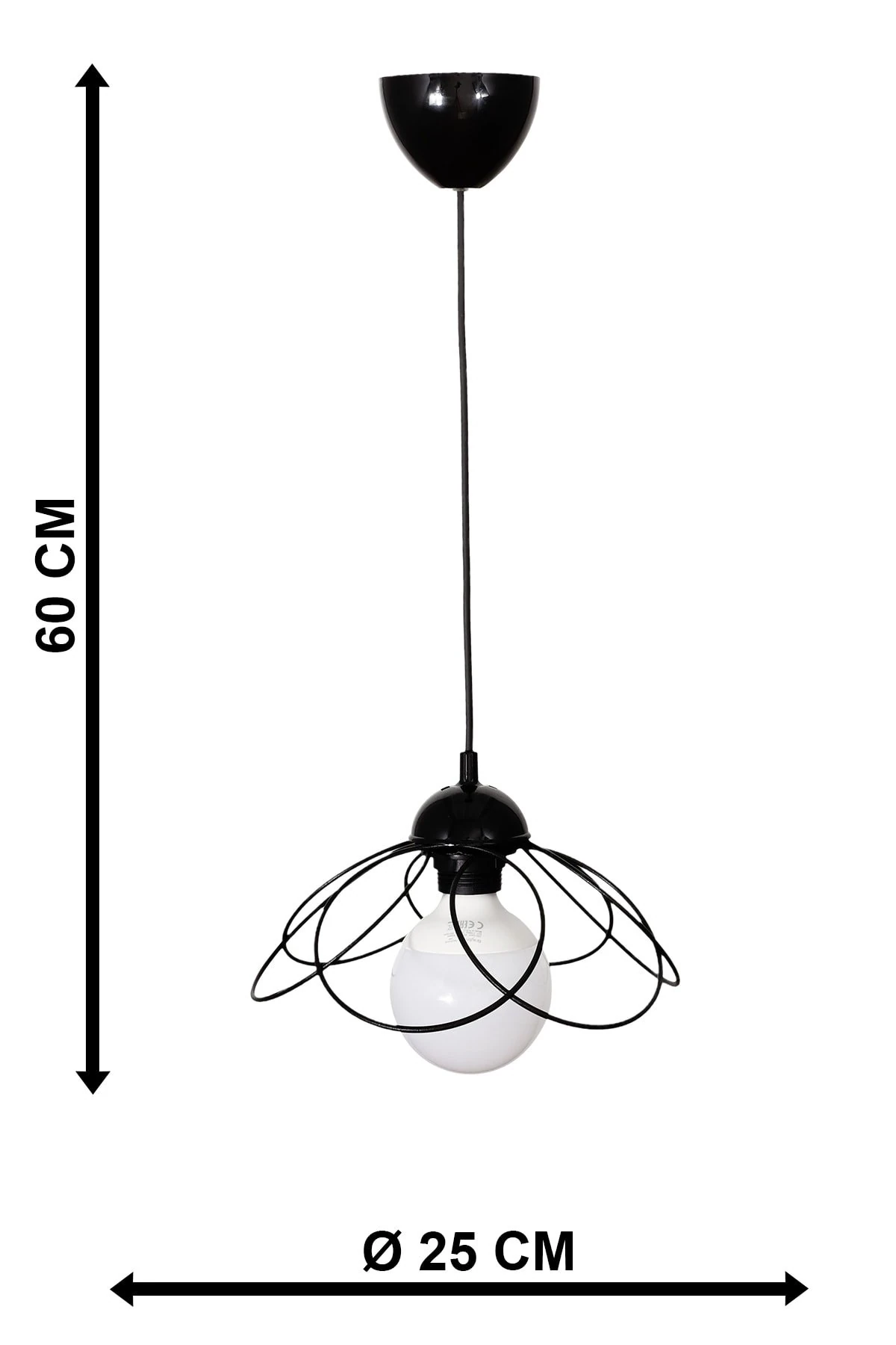 Mango Avize Tekli Siyah-Akrilik Bal