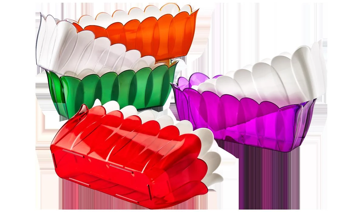 Çiftli Lale Balkon Saksı Yeşil