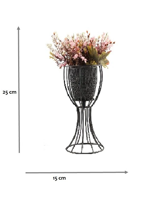 Saksılık Anafor Siyah- Siyah Saksı