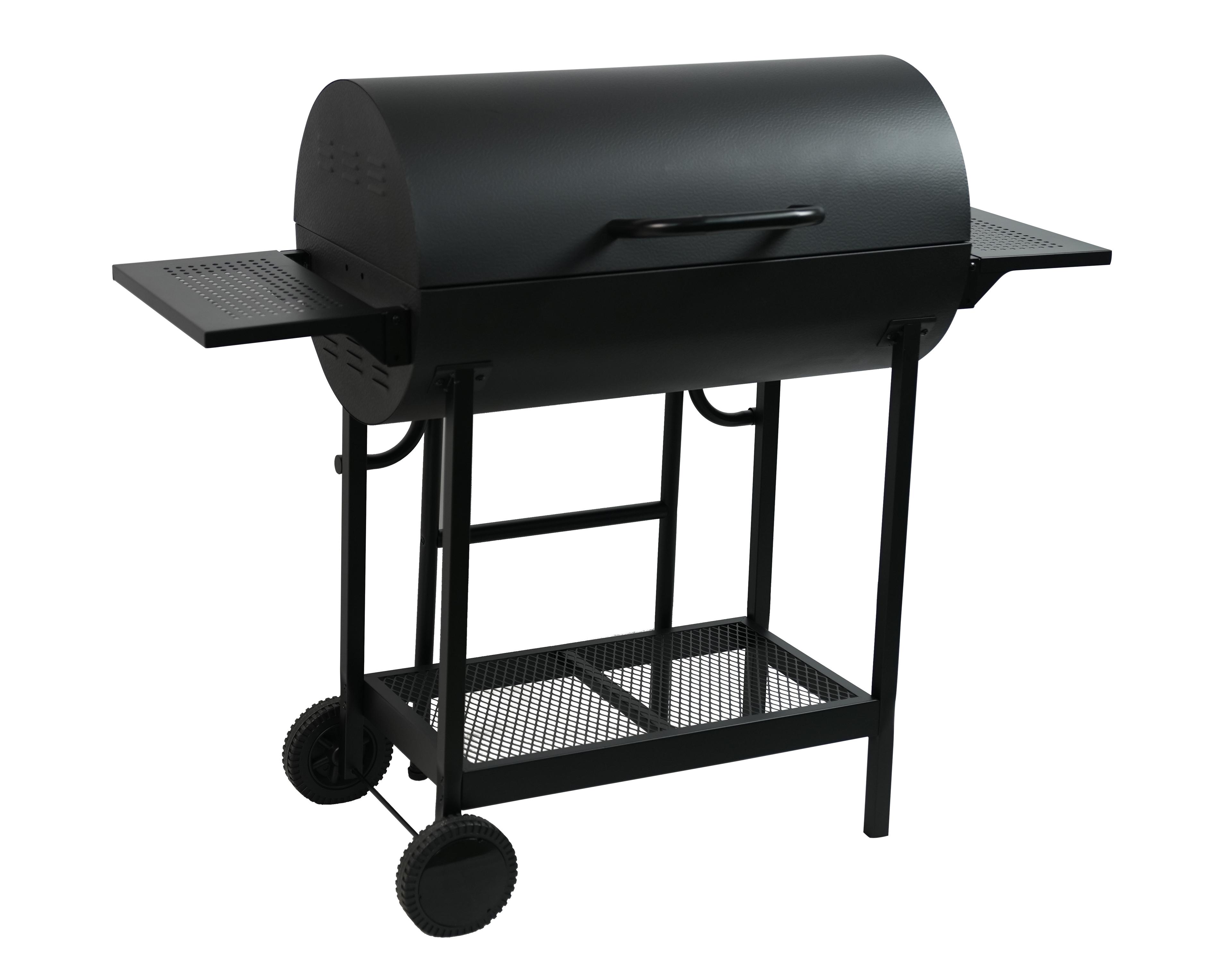 Barbekü Tekerlekli Çift Taraflı pişime Siyah 123*9