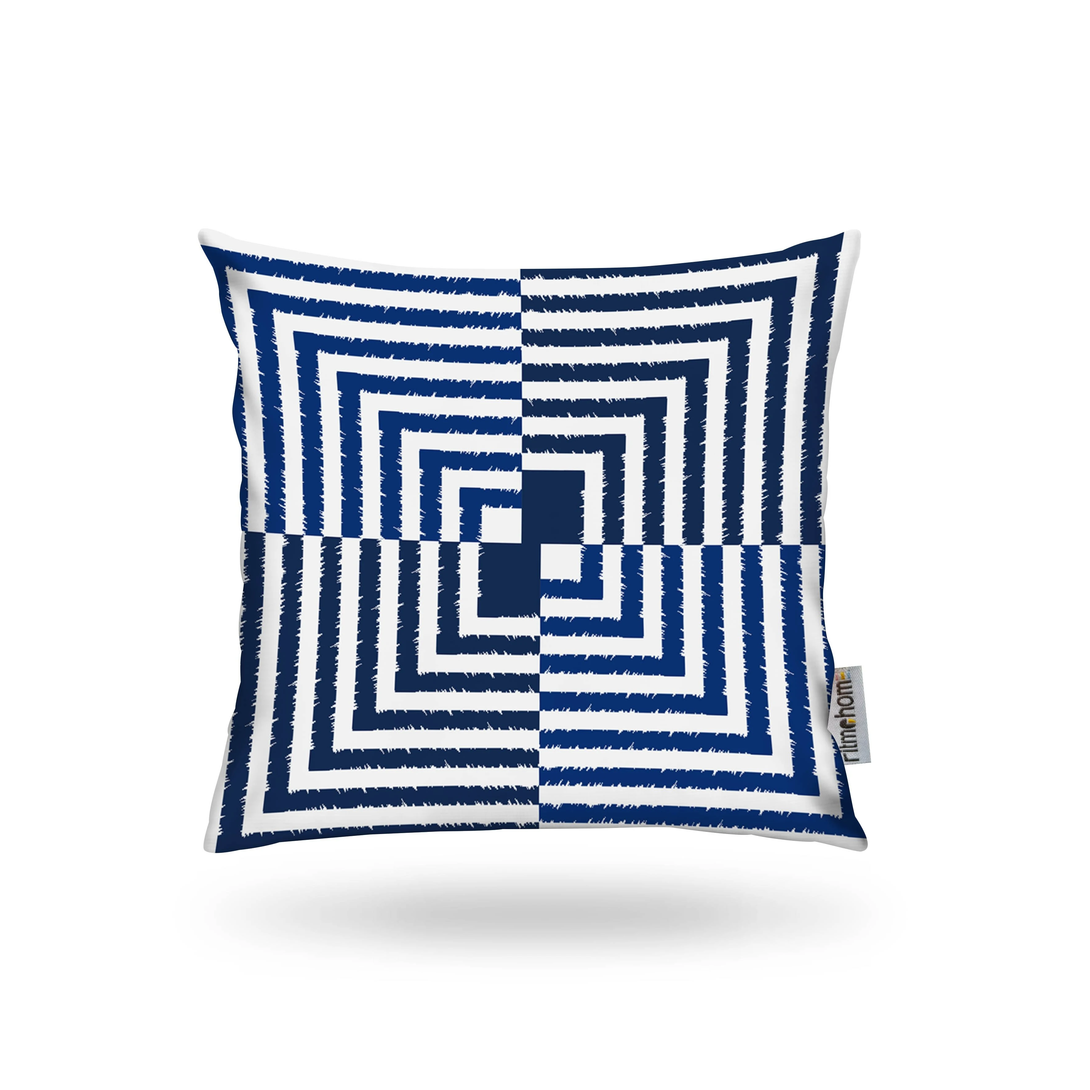 Kırlent Kılıfı İsk. Desen Beyaz-Mavi 43x43cm