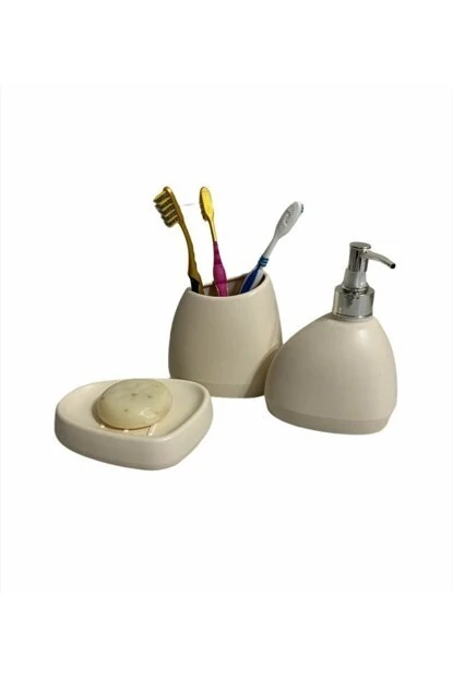 Petra Banyo Seti 3lü Krem