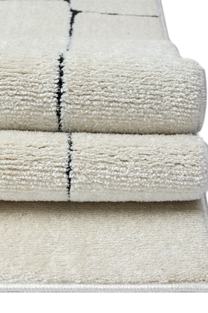 Jung Halı Krem Siyah 160x230