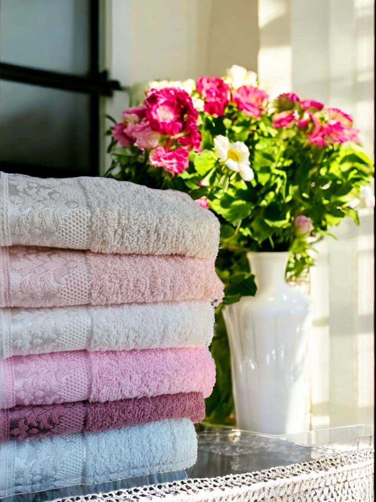 El Ve Yüz Havlusu Mira 6'lı 50x90cm