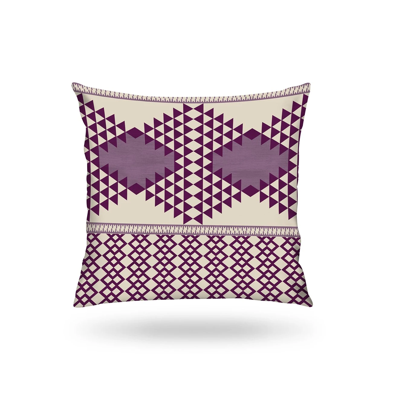 Kırlent Kılıfı İsk. Desen Mor-Beyaz 43x43cm