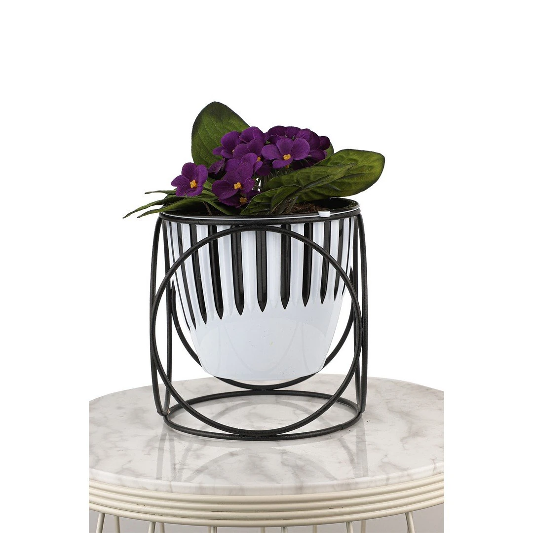 Selanik Saksı No:1 Siyah-Beyaz