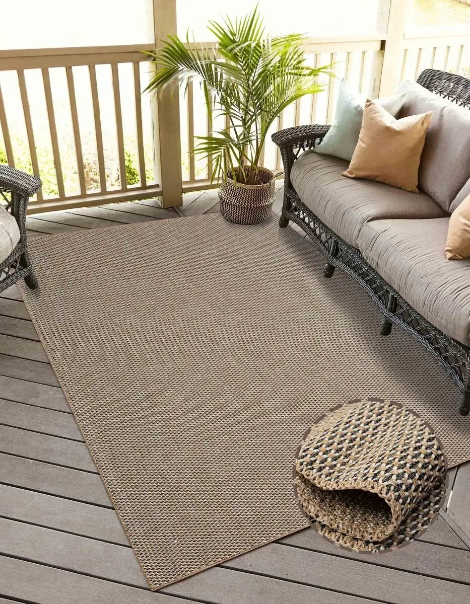 Friolero Jute Carpet Striped Cream 120x180
