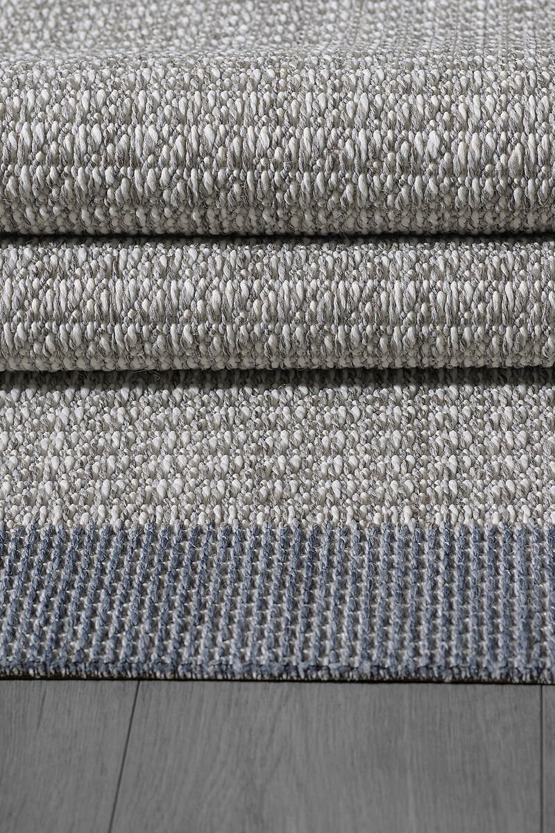 Sisalux Jüt Tabanlı Dokuma Kilim Halı Gri 80x150
