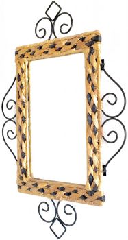 Ferforje + Su Sümbülü Detaylı Ayna 40x60x4cm.