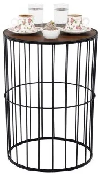TITANIC Coffee Table Black-Wooden Walnut