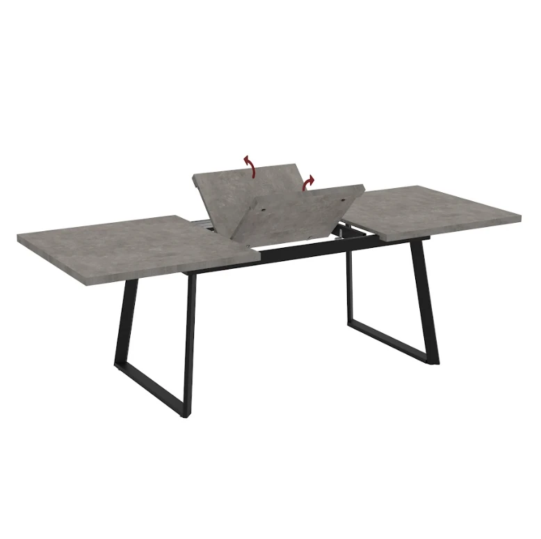 Masa Lavinya Retro Taş Desen Gri 170*60cm