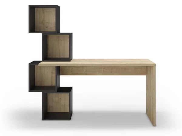 Çalışma Masası Balance İpek Siyah-Meşe 140*153cm