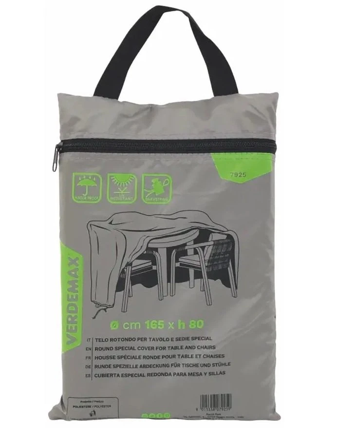 Mobilya Örtüsü Yuvarlak Siyah 165x80cm