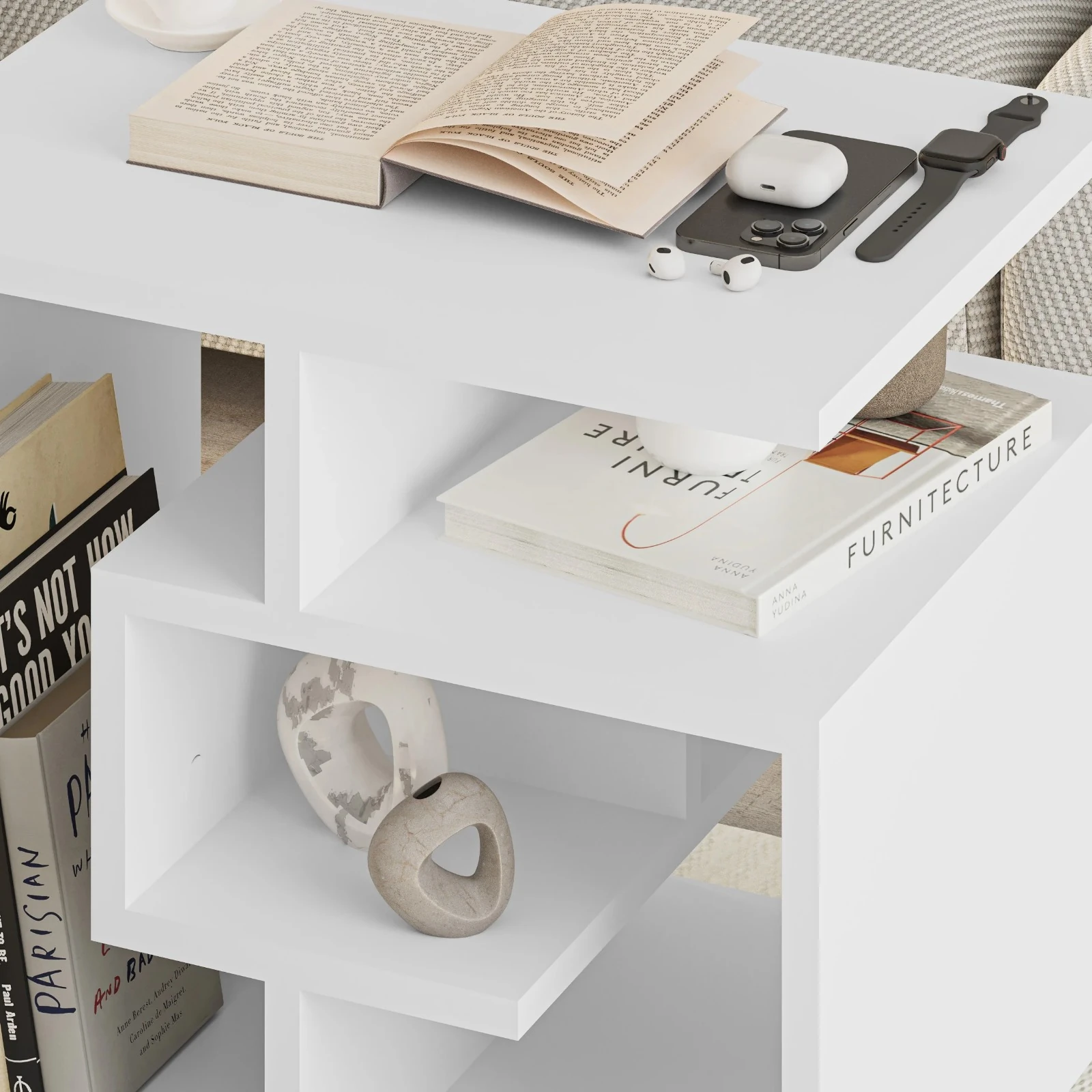 Yan Sehba Labirent Beyaz 54*40*45cm