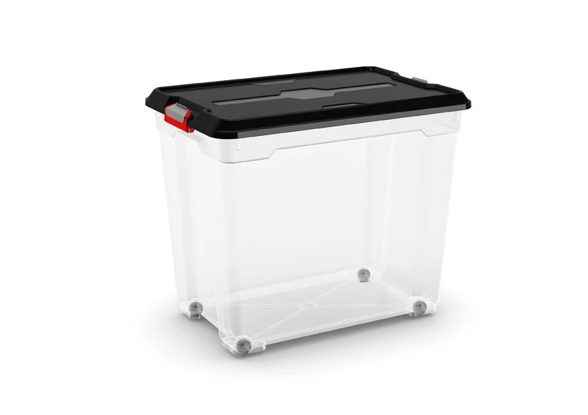 MOOVER Çok Amaçlı Tekerlekli Kutu 80Lt.  XXL Şeffa