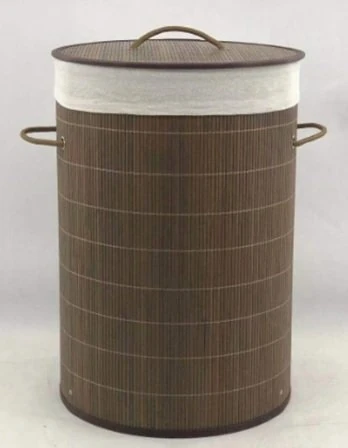 Bambu Katlanır Çamaşır Seperi Oval Kahve 35x50cm