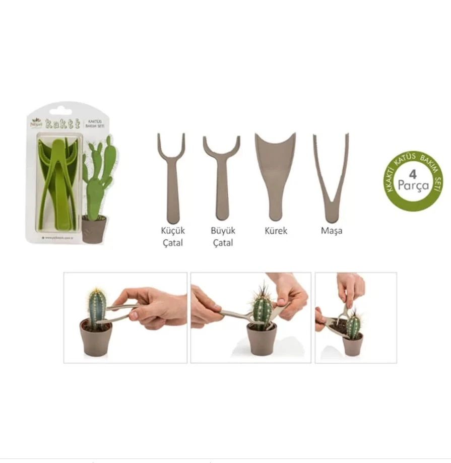 Kakti Kaktüs Bakım Seti Antrasit