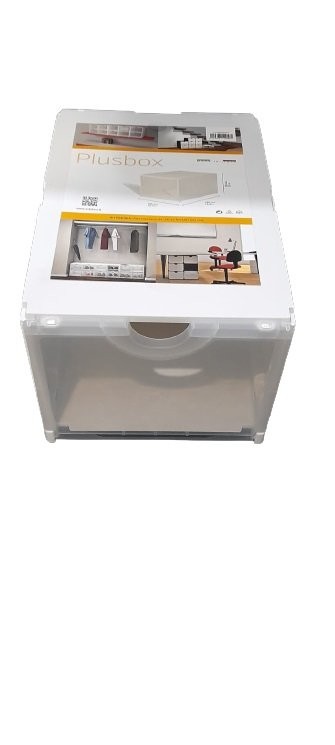 Plusbox Katlanır Kutu Beyaz Kilitlenebilir 39x26x2