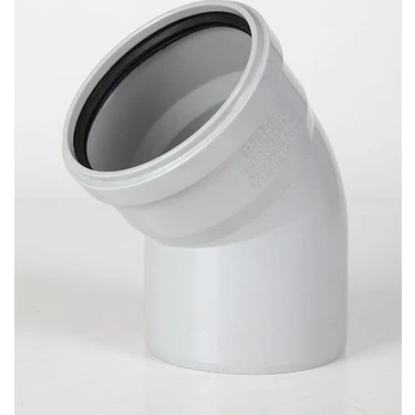 PVC  Açık Dirsek 75/45º