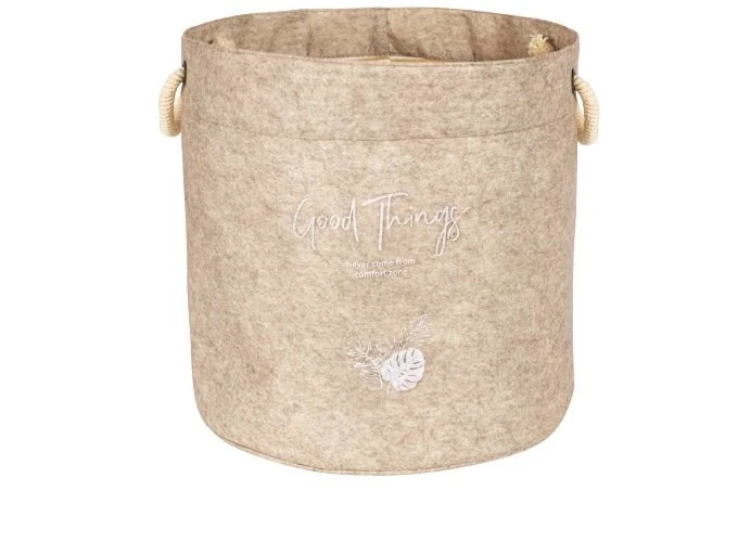 Kulplu Yuvarlak Mega Sepet