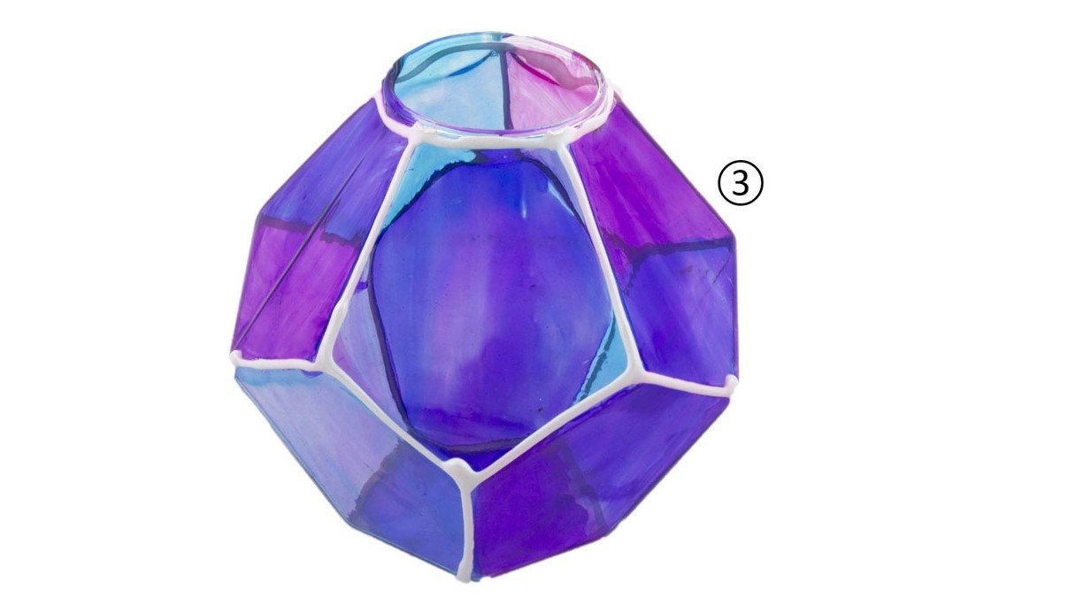 Cam Dekor 8.5x8cm mor