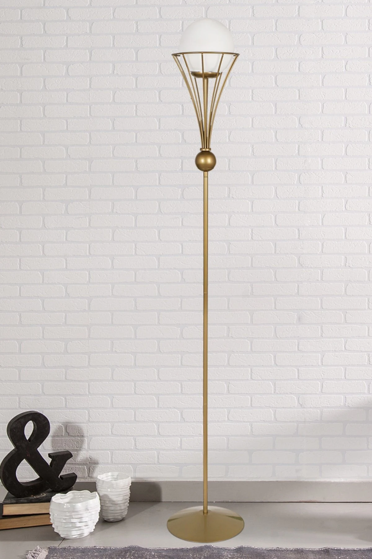 Lambader Ayarlanabilir Lapis Eskitme Beyaz Cam