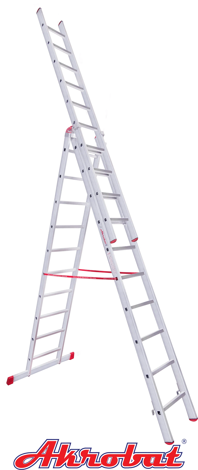 Üç Parçalı Çok Amaçlı Alüminyum Merdiven 9 Metre